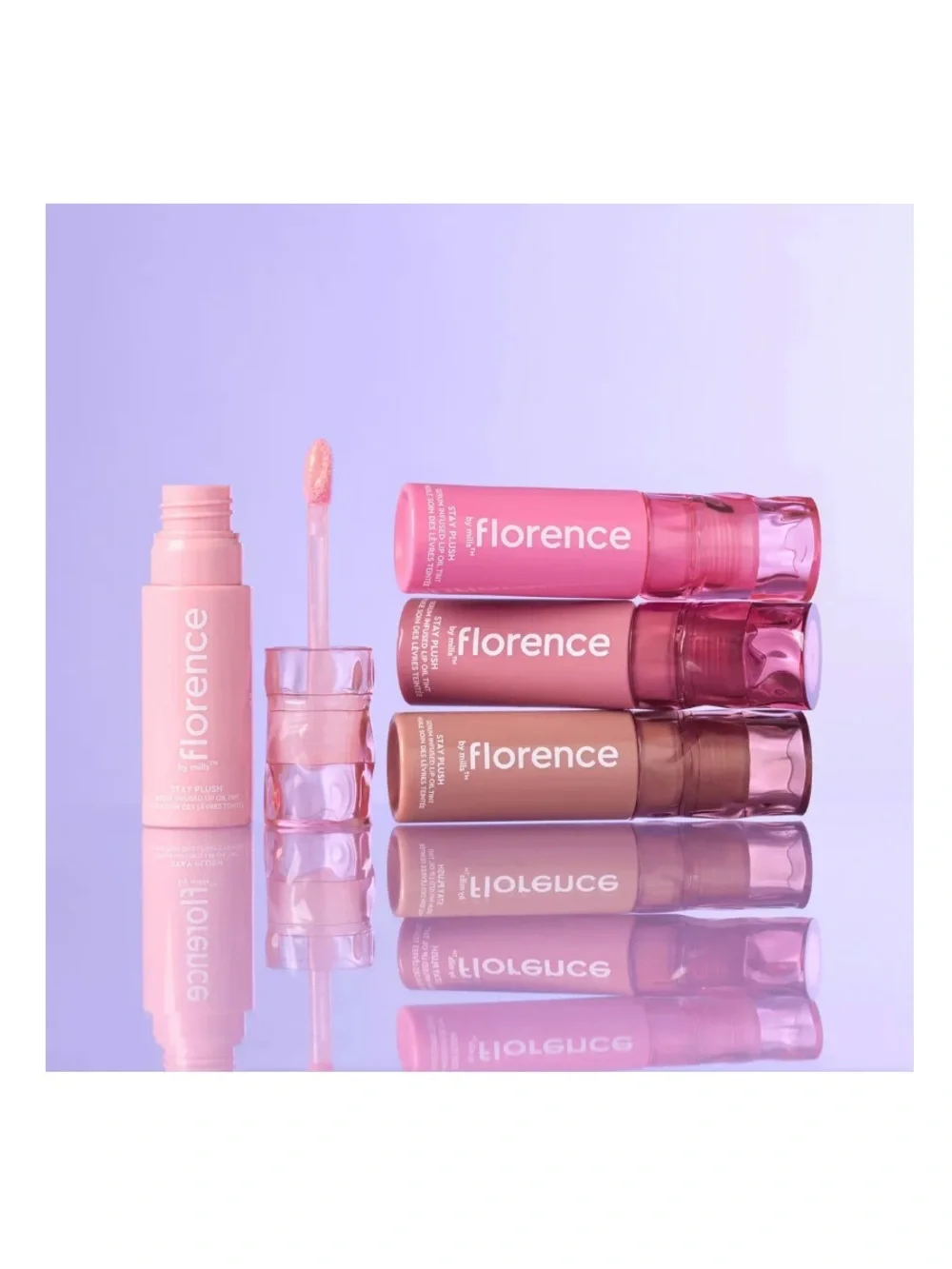 florence by mills Stay Plush Serum Infused Lip Oil Tint Color Coconut Colada